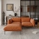 preview thumbnail 25 of 27, Modern Minimalist Upholstered Couches, 147" 4-Seater Cloud Modular Sectional Sofa with 2 Ottoman,U Shaped Couch for Living Room L shaped(2 seats+1ottoman)orange