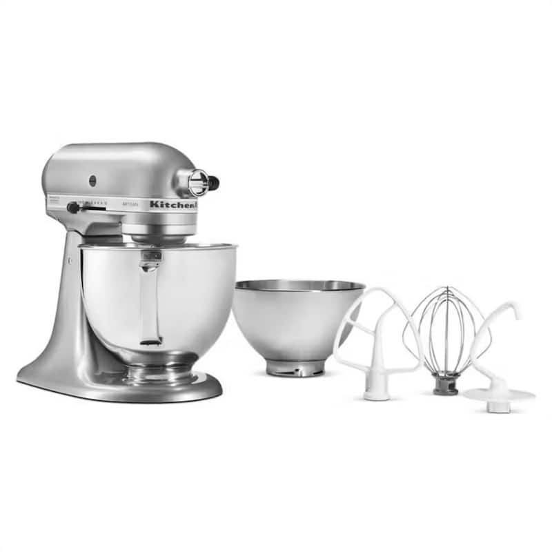 KitchenAid Value Bundle Artisan Series 5 Quart Tilt-Head Stand Mixer in Aqua Sky with additional 3 Quart bowl
