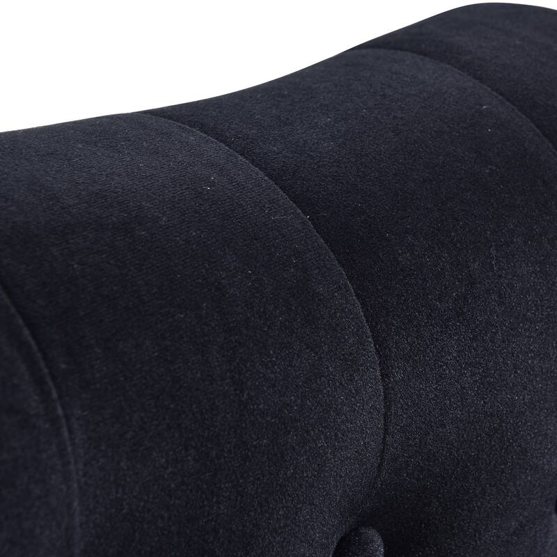 Button Tufted Velvet Chaise Lounge Chair
