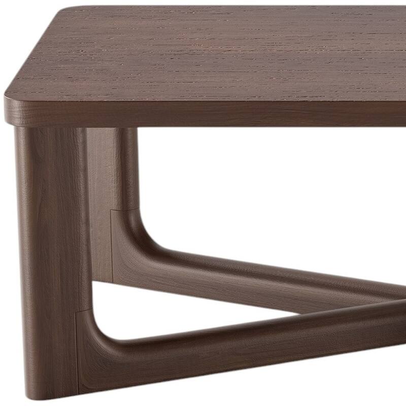 HomeRoots 50" Walnut Solid Wood Cross Legs Coffee Table - 50' X '18' X '26