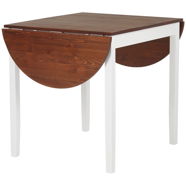 55 Solid Wood Kitchen Table Drop Leaf Tables for Small Spaces Folding Dining Table Brown