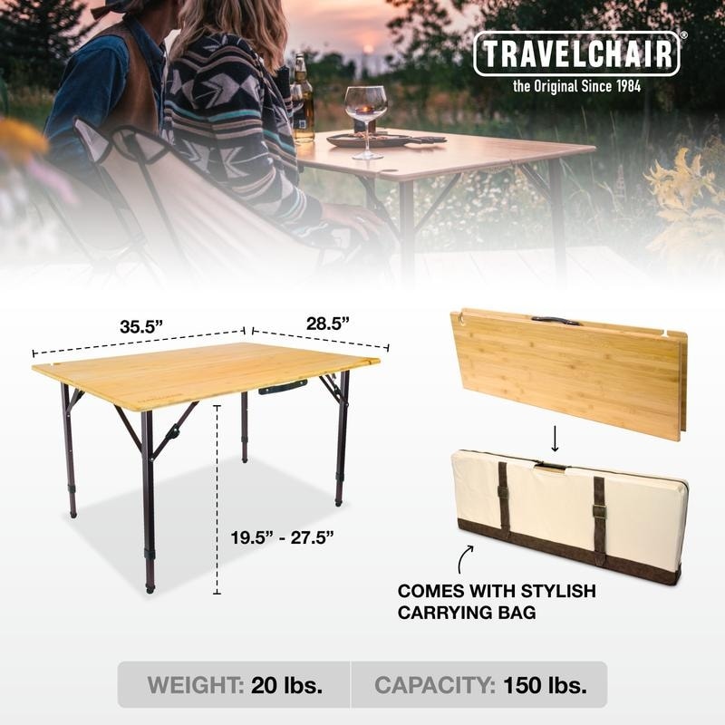 Travel Chair Kanpai Bamboo Table On Sale Bed Bath Beyond 14565816