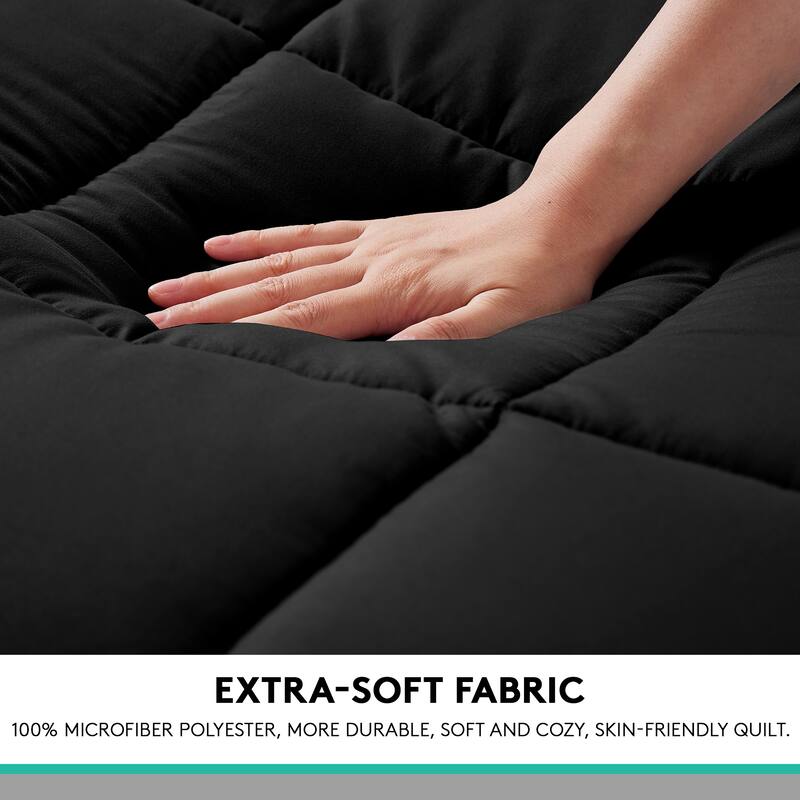 All Season Soft Comforter/Duvet Insert, Quilted and Peach-skin Processes, Machine Washable