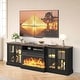 preview thumbnail 18 of 52, 98" Farmhouse TV Stand with 36" Fireplace for TVs up to 100" 98" - Black