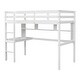 preview thumbnail 7 of 11, Kids and Baby Twin Loft Bed with Built-in Desk and Bookcase,Guardrails and Ladder
