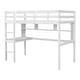 preview thumbnail 10 of 11, White Twin Size Wood Loft Bed with Desk and Shelves