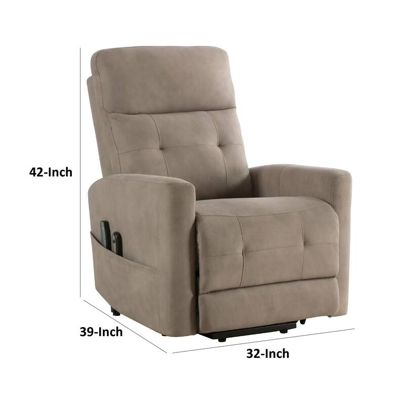 Woxo Power Lift Recliner Chair with Heat, Massage, Brown Microfiber