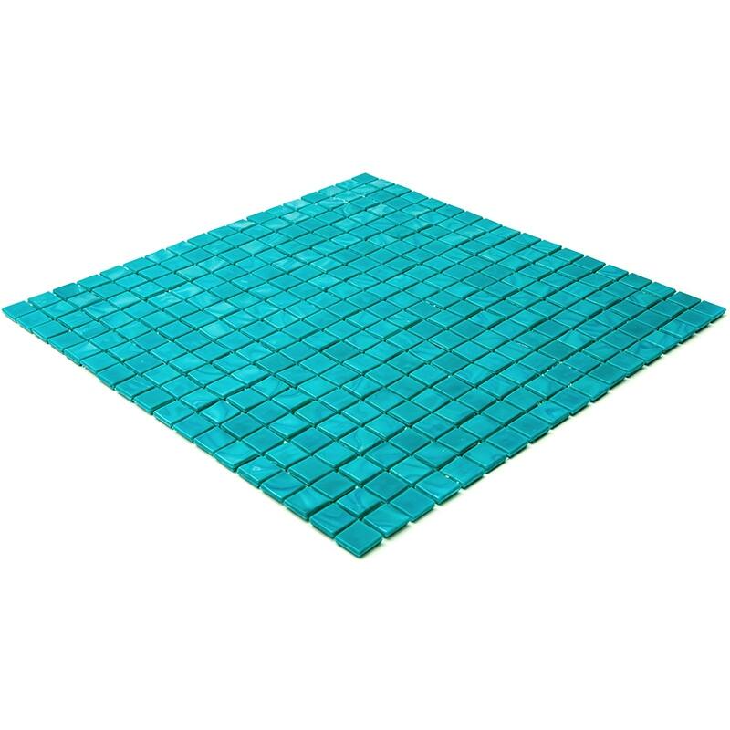 Apollo tile 12" x 12" Skosh Glossy Dark Blue-Green Glass Tile (18.69 sq ft/case) - 20 Pack