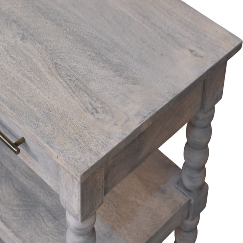 Solid Wood Barclay Acid Wash Side Table