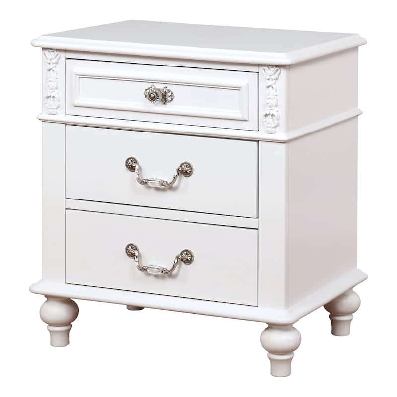 Marais Traditional White Wood 5-piece Panel Bedroom Set with USB Port by Furniture of America