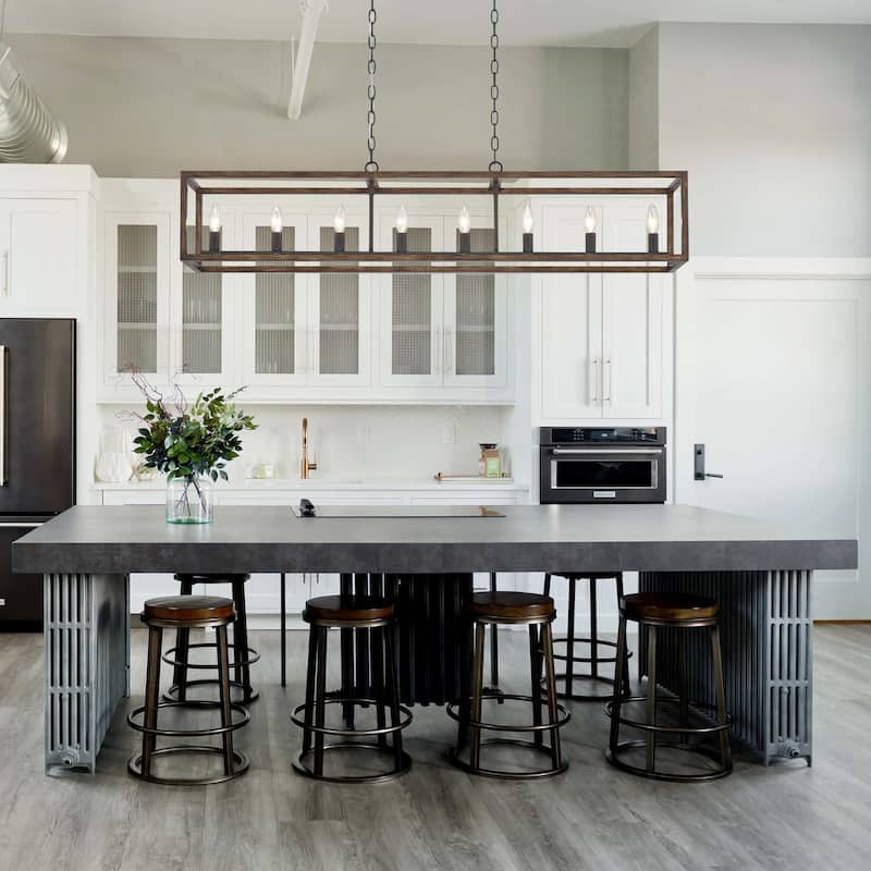 Acroma 8 - Light Kitchen Island Linear Chandelier-UL Certified - N/A
