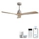 preview thumbnail 70 of 86, Sofucor 48/52 Inch Ceiling Fan with Light, Solid Wood Blades for Living Room, Bedroom,Smart Optional 52"-Smart(APP+Voice+Remote Control)-Non-light - Silver with Solid wood Blades
