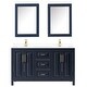 preview thumbnail 3 of 71, Daria 60 Inch Double Vanity, Cultured Marble Top, Medicine Cabinets