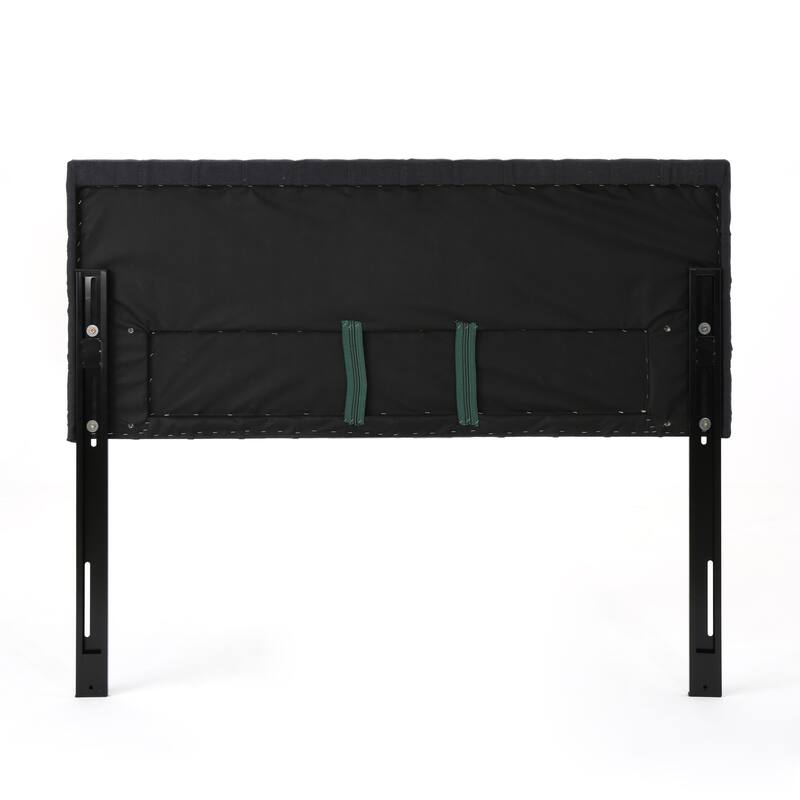 Tufted Upholstered Queen Size Bed Headboard in Modern Button Design, Adjustable Solid Wood Head Board