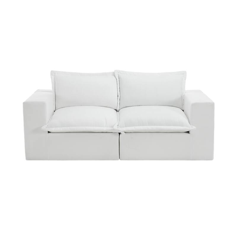 Comfy Cloud Chenille Upholstered Sectional Sofa with Pillow-Top Cushion