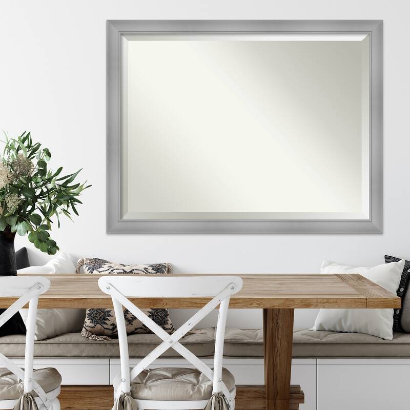 Beveled Wall Mirror - Flair Polished Nickel Frame