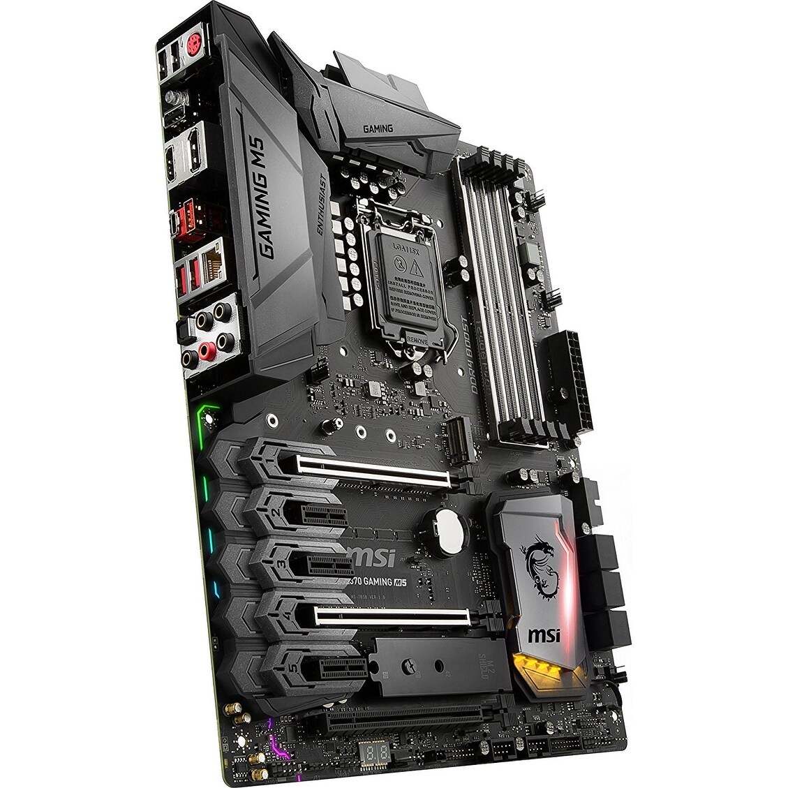 Shop Msi Z370 Gaming M5 Enthusiast Intel Coffee Lake Lga 1151 Vr Ready 64gb Ddr4 Sli Atx Motherboard Overstock 28035756