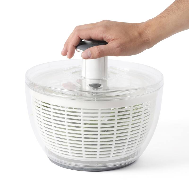 Calphalon Aero 6.3 Qt Salad Spinner, Fruit Wahser, Fruit Washing Bowl with Strainer, Vegertable Cleaner