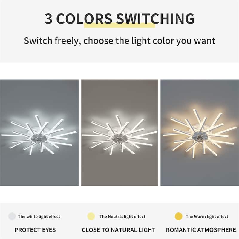 Ceiling Fan with Lights Remote Control