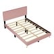 preview thumbnail 4 of 7, 2 Pieces Bedroom Sets Queen Size Upholstered Bed Frame with Storage Ottoman,Pink