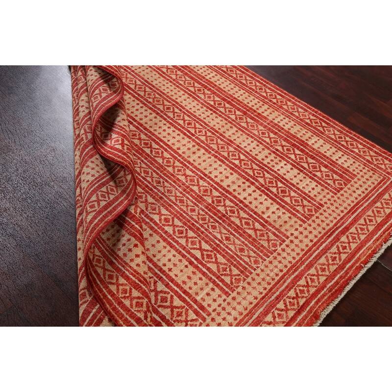 Tribal Gabbeh Kashkoli Oriental Wool Area Rug Handmade Office Carpet - 5'7" x 7'8"