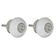 preview thumbnail 1 of 1, Decorative Smooth Ceramic Knob Set Of 2 White - Set of 2