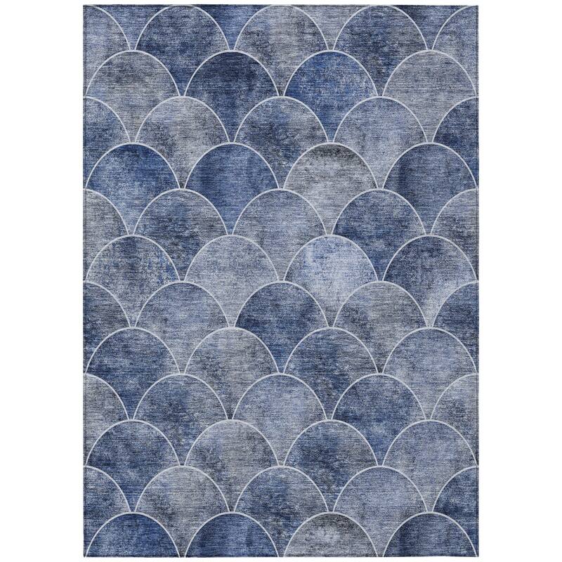 HomeRoots Abstract Transitional Rectangle Outdoor Rug