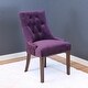 preview thumbnail 15 of 23, Silver Orchid Flohr Tufted Velvet Dining Chairs (Set of 2) Plum Wine