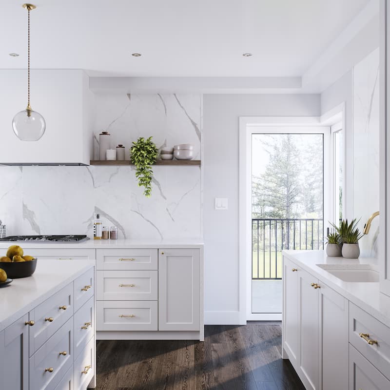 Epiphany Glue-up Wall Tiles 15.75 in. H x 31.5 in. L In Smooth Marble Glacier