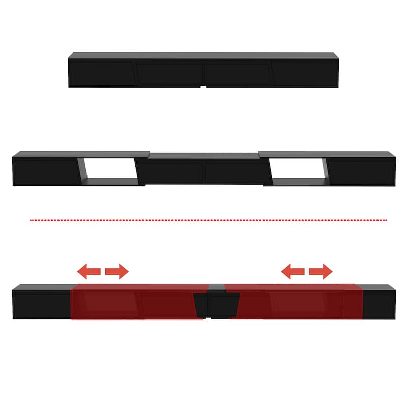 TV Stand Modern Extendable TV Stand in Stretch for TVs up to 120"