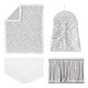preview thumbnail 2 of 4, Grey Floral Vintage Lace Girl 4pc Nursery Crib Bedding Set - Gray Velvet Luxurious Elegant Princess Boho Shabby Chic Luxury