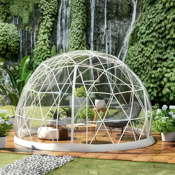 slide 2 of 9, VEVOR Garden Dome Bubble Tent Upgraded Geodesic Dome Greenhouse 12FT