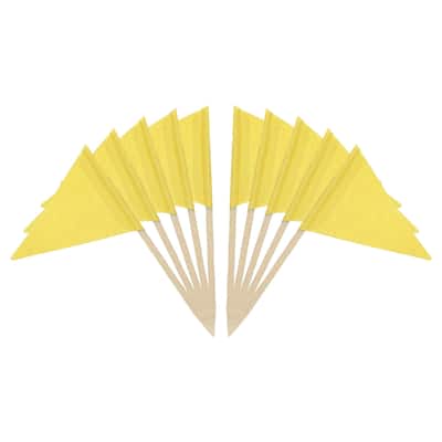 100 Pcs Flag Toothpicks Colored Cake Toppers Cocktail Markers