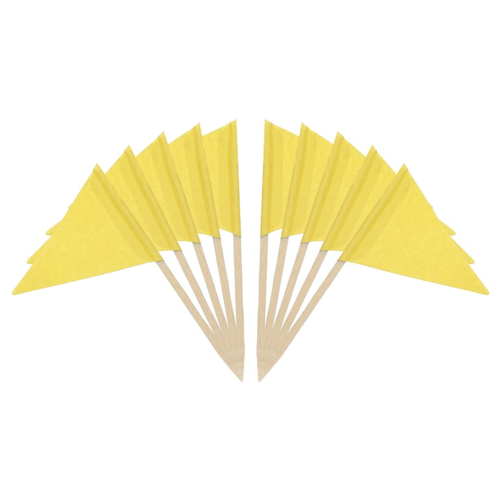 100 Pcs Flag Toothpicks Colored Cake Toppers Cocktail Markers