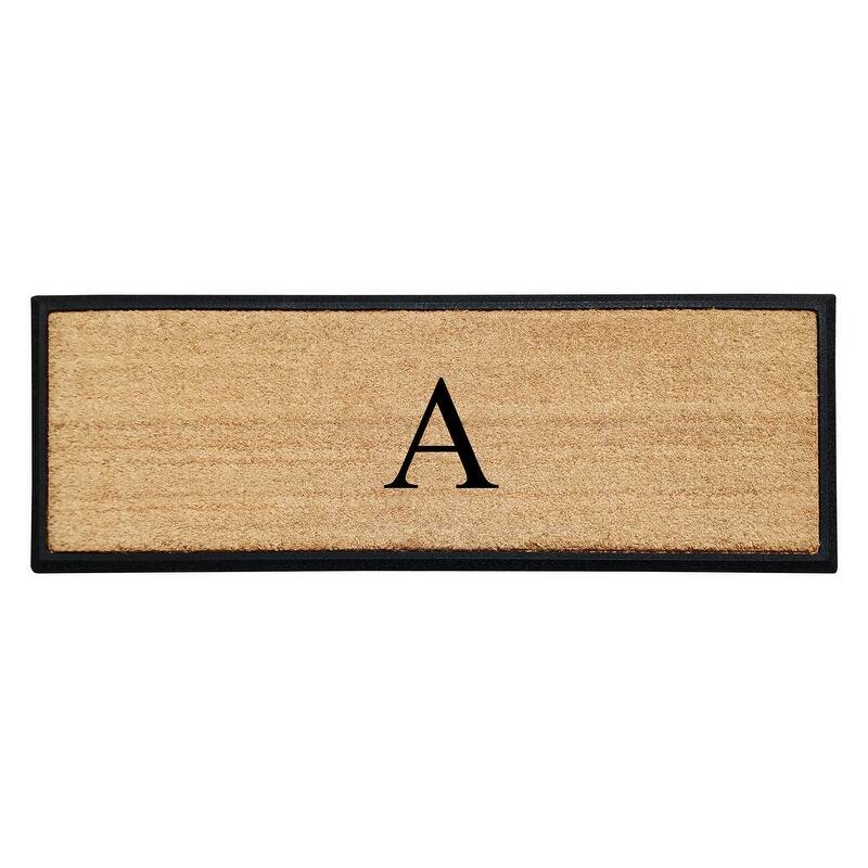 A1HC Rubber/Coir Molded Monogrammed Double Doormat 18"x48" - Monogrammed A