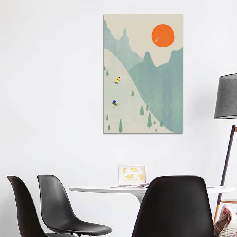 iCanvas "Ski Set Ii" by Flatowl Canvas Print - 40x26x1.5