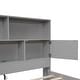 preview thumbnail 5 of 22, Full Size Platform Bed with Storage Headboard, Charging Station and 4-Drawers, Grey