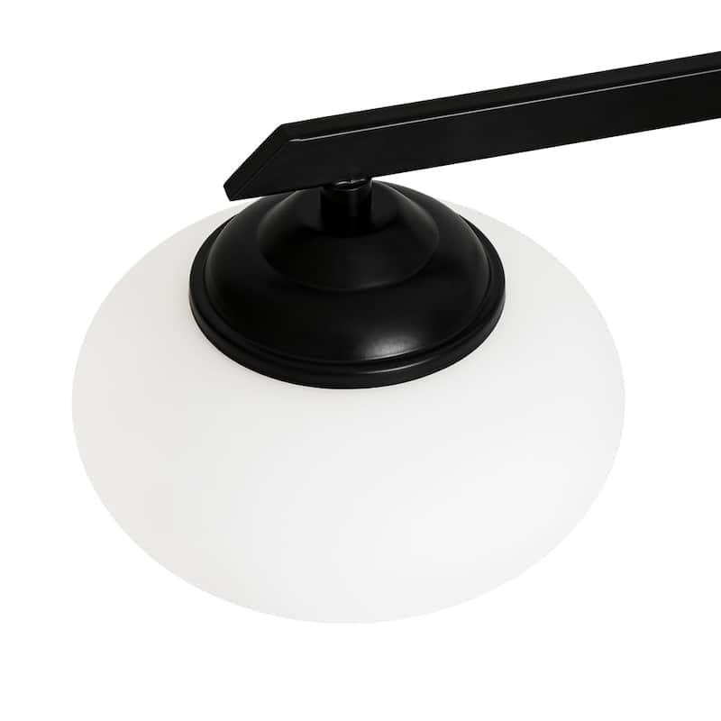 Mid-century Modern Oval Glass Accents Semi-flush Mount