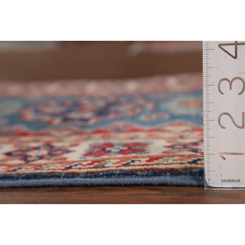 Blue Kazak Accent Rug Handmade Oriental Wool Carpet - 2'1" x 3'0"