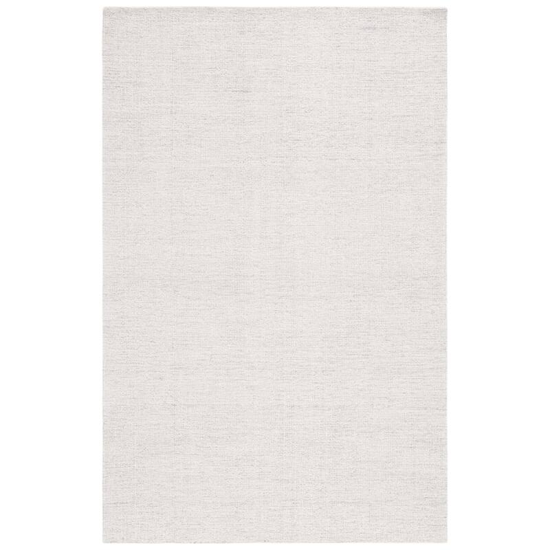 SAFAVIEH Handmade Ebony Rannheid Contemporary Wool Rug - 8' x 10' - Light Grey/Ivory
