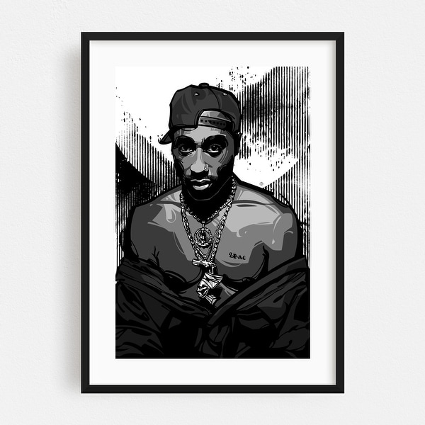 2Pac Illustrations Music Tupac Shakur Art Print/Poster - Bed Bath