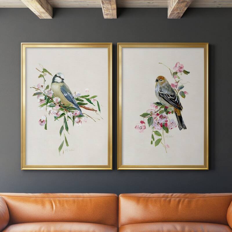 Spring Song Blue Bird Premium Framed Print - Ready to Hang - Multi-Color