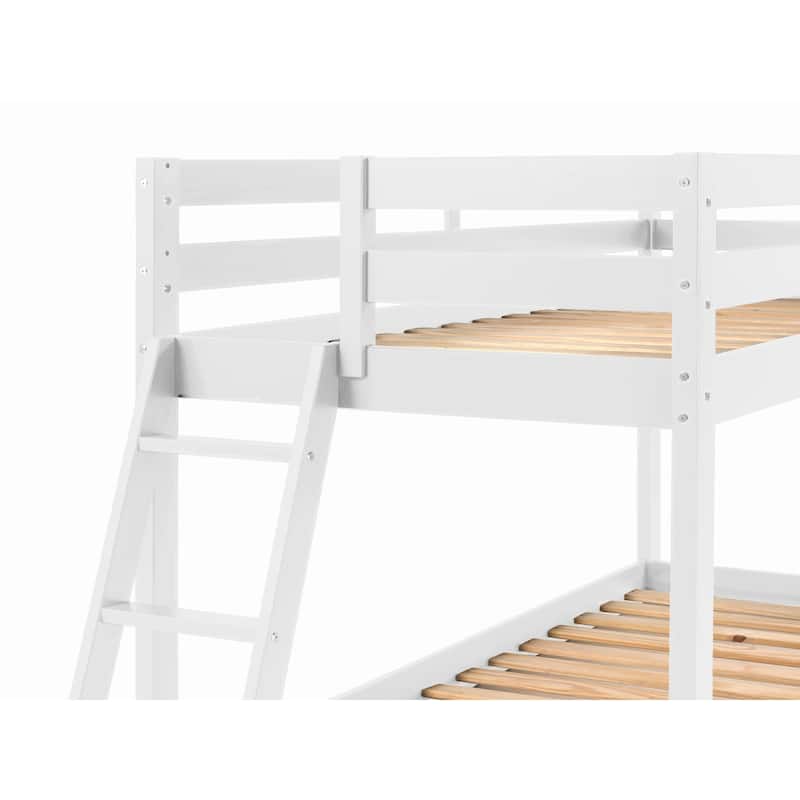 Taylor & Olive Trillium Twin Low Loft Bed with a Twin Under Bed