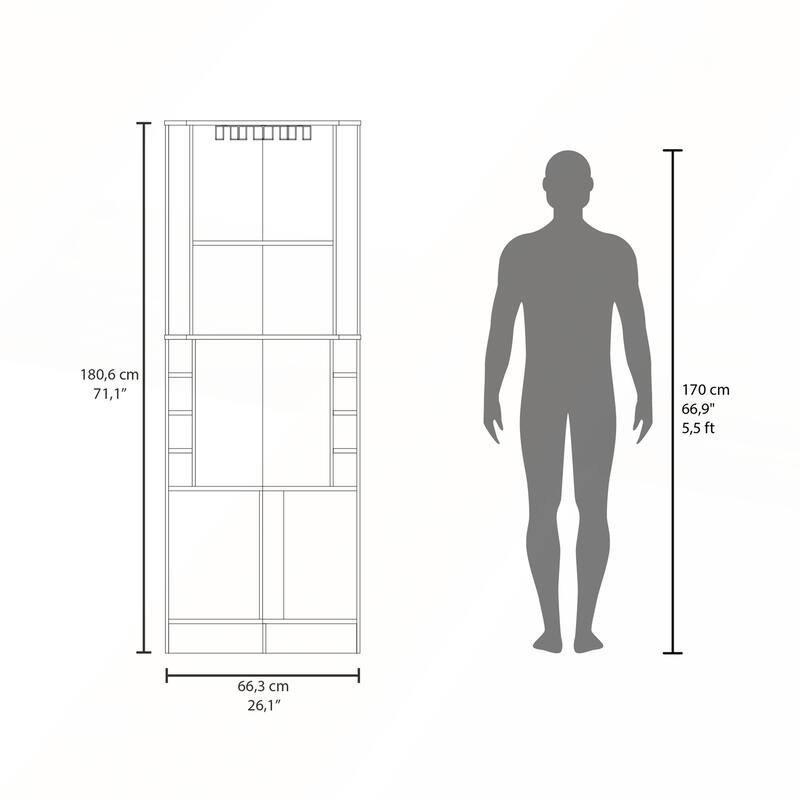 Corner Bar Cabinet with Glass Rack and Eight Built-In Wine Racks for Modern Entertaining Spaces