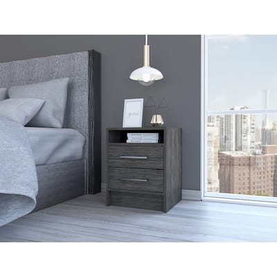 Superior Top Nightstand with Two Drawers