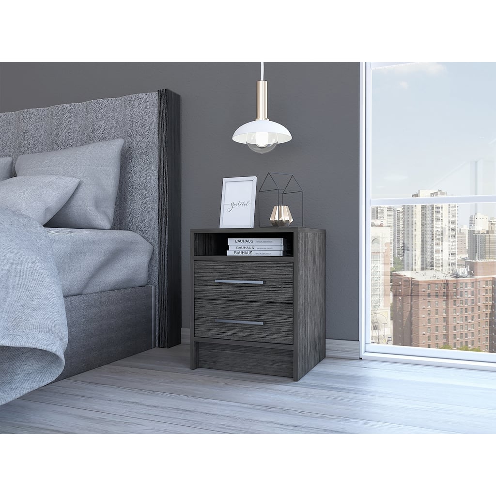 Superior Top Nightstand with Two Drawers