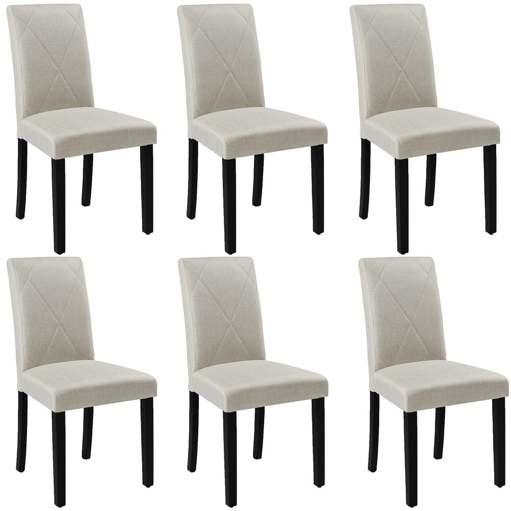 Javlergo Dining Chairs Set of 2/4/6 Upholstered Kitchen Chairs Dining Room Multi-Purpose Side Chair with Rubber Non-Slip Feet