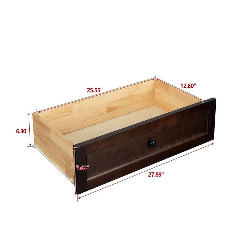 Modern Solid Wood Drawer Dresser with Retro Round Handles