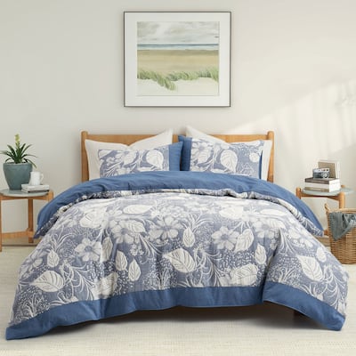 100% Cotton Gauze Double-Layer Floral Jacquard Duvet Cover Set
