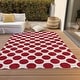 preview thumbnail 40 of 118, Machine Washable Indoor/ Outdoor Polka Dots Chantille Rug Red - 10' x 14'